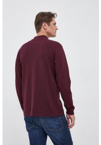 GAP Bluza bawełniana męska kolor bordowy gładka. Okazja: na co dzień. Kolor: czerwony. Materiał: bawełna. Wzór: gładki. Styl: casual #2