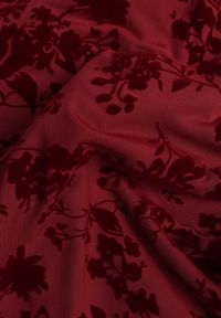 Renee - Czerwona Wieczorowa Sukienka VICES z Siateczki z Kwiatowym Wzorem z Weluru Azinene. Kolor: czerwony. Materiał: welur. Wzór: kwiaty. Typ sukienki: oversize. Styl: wizytowy #4