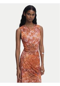 Desigual Sukienka koktajlowa Lua 25WWVK26 Pomarańczowy Slim Fit. Kolor: pomarańczowy. Materiał: syntetyk. Styl: wizytowy #3