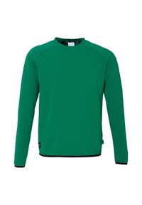 UHLSPORT - Bluza dziecięca Uhlsport ID. Kolor: czarny, biały, zielony, wielokolorowy. Długość rękawa: raglanowy rękaw. Wzór: napisy. Sport: piłka nożna