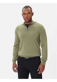 BOSS Sweter Ebenji 50528300 Zielony Regular Fit. Kolor: zielony. Materiał: wełna