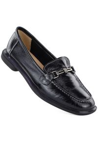 Skórzane półbuty damskie klasyczne czarne Vinceza 86429. Kolor: czarny. Materiał: skóra. Styl: klasyczny #1