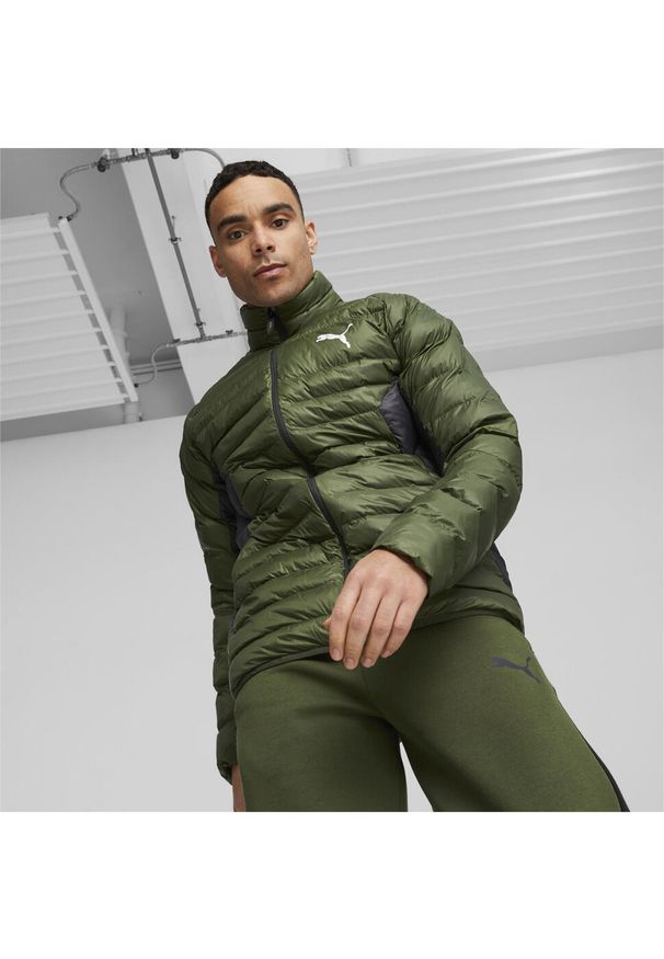 Kurtka uniwersalna męska Puma Packlite Primaloft. Kolor: wielokolorowy, zielony. Materiał: syntetyk. Technologia: Primaloft. Styl: klasyczny