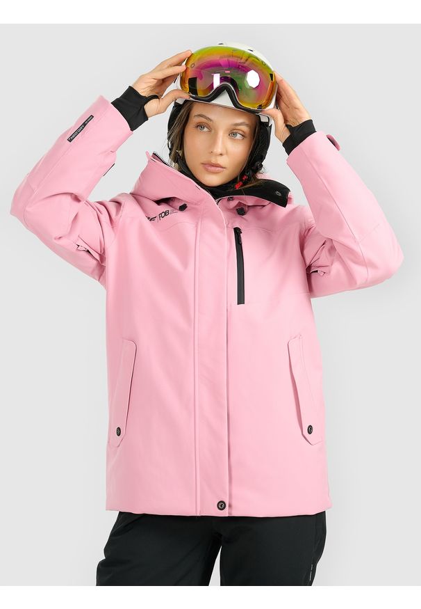 4f - 4F Kurtka snowboardowa membrana 15000 damska - różowa XXL. Kolor: różowy. Materiał: poliester, materiał. Sezon: zima