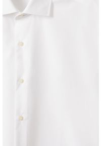 Mango Man Koszula bawełniana Emeritol męska kolor biały slim z kołnierzykiem włoskim. Typ kołnierza: kołnierzyk włoski. Kolor: biały. Materiał: bawełna #4
