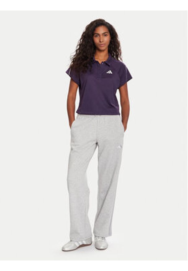 Adidas - adidas Polo Stadium 3-Stripes Tennis Inspired Jacquard JY3426 Fioletowy Regular Fit. Typ kołnierza: polo. Kolor: fioletowy. Materiał: syntetyk