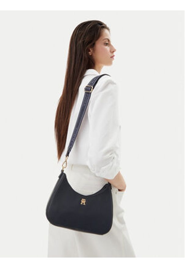 TOMMY HILFIGER - Tommy Hilfiger Torebka AW0AW17226 Granatowy. Kolor: niebieski. Materiał: skórzane