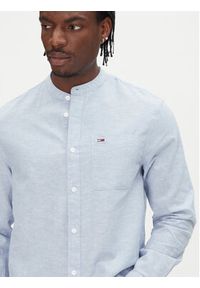 Tommy Jeans Koszula DM0DM20876 Niebieski Regular Fit. Kolor: niebieski. Materiał: len