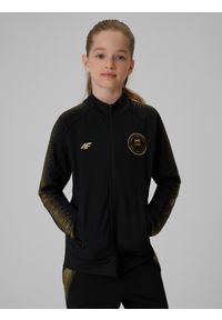 4f - 4F Bluza sportowa szybkoschnąca dziecięca 4F JUNIOR x Robert Lewandowski - czarna 146/152 (10-12 lat). Typ kołnierza: kołnierzyk stójkowy. Kolor: czarny. Materiał: materiał. Długość rękawa: raglanowy rękaw. Wzór: nadruk. Sezon: lato. Styl: sportowy #2