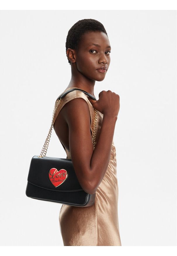 Love Moschino - LOVE MOSCHINO Torebka JC4184PP1NLP0000 Czarny. Kolor: czarny. Materiał: skórzane