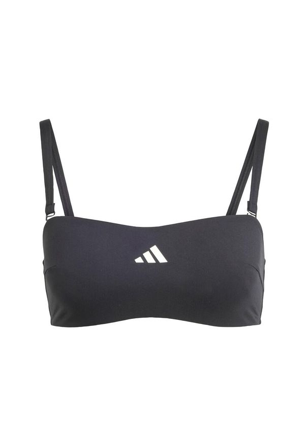Adidas - Koszulka typu bandeau Iconisea Padded. Kolor: biały, czarny, wielokolorowy. Materiał: materiał