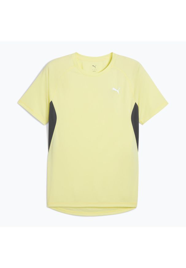 Puma - Koszulka do biegania męska PUMA Run Velocity Tee Poly. Kolor: żółty. Sport: bieganie