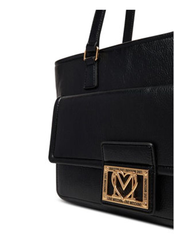 Love Moschino - LOVE MOSCHINO Torebka JC4087PP1NLI0000 Czarny. Kolor: czarny. Materiał: skórzane
