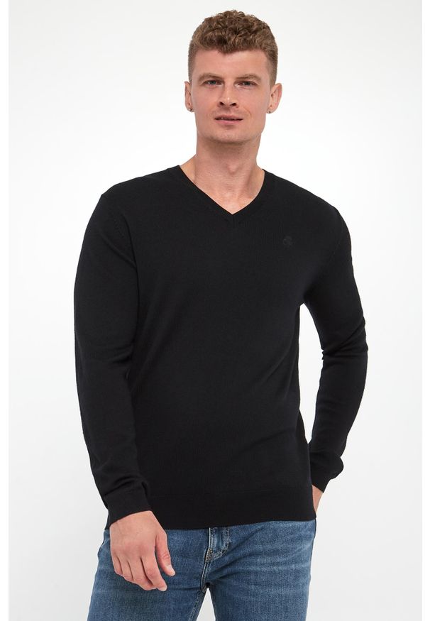 Karl Lagerfeld - Sweter męski wełniany KARL LAGERFELD. Materiał: wełna