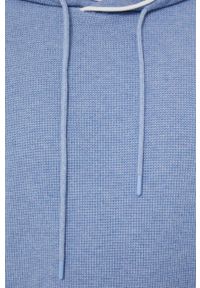 medicine - Medicine Sweter bawełniany męski kolor niebieski. Okazja: na co dzień. Typ kołnierza: kaptur. Kolor: niebieski. Materiał: bawełna. Wzór: gładki. Styl: casual #2