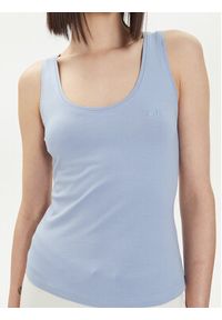 4f - 4F Top 4FWSS24TSLEF041 Błękitny Slim Fit. Kolor: niebieski. Materiał: bawełna