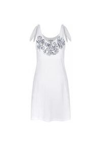 ZEAGLE - Damska sukienka letnia LOAP Berunka – 100% bawełna, S. Kolor: fioletowy. Materiał: bawełna. Długość rękawa: bez rękawów. Wzór: nadruk. Sezon: lato. Typ sukienki: sportowe. Styl: sportowy #1