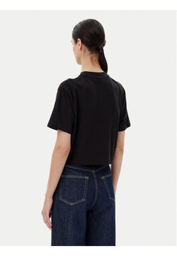 Karl Lagerfeld Jeans T-Shirt A2W17076 Czarny Cropped Fit. Kolor: czarny. Materiał: syntetyk