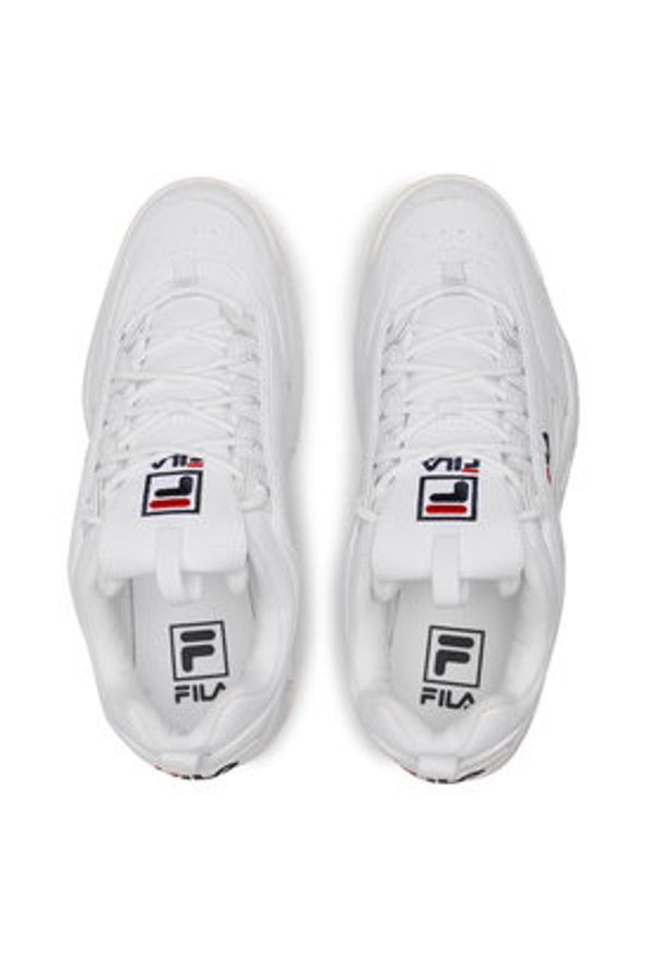 Fila Sneakersy Disruptor Low Wmn 1010302.1FG Biały. Kolor: biały. Materiał: skóra