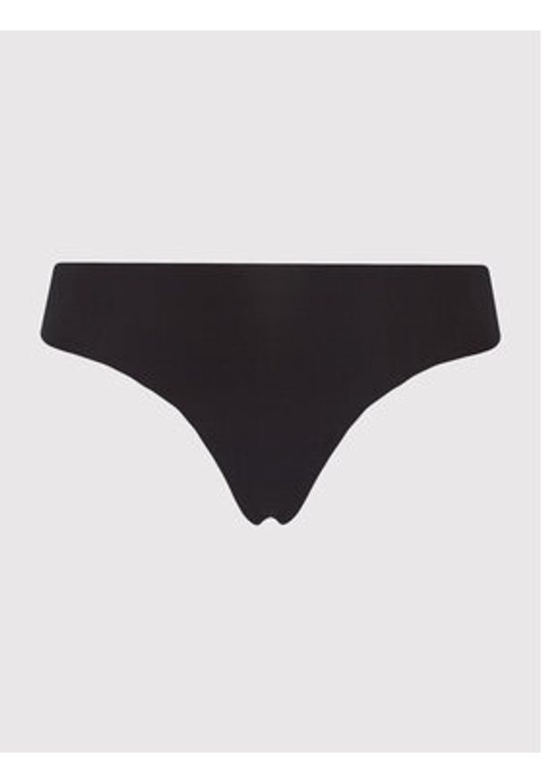 Hanro Stringi Invisible 1225 Czarny. Kolor: czarny. Materiał: bawełna