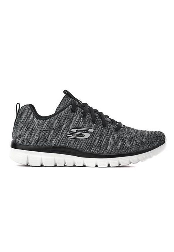 skechers - Buty do chodzenia damskie Skechers Gracefultwisted. Zapięcie: sznurówki. Kolor: szary. Materiał: tkanina. Szerokość cholewki: normalna. Model: Skechers Sport. Sport: turystyka piesza