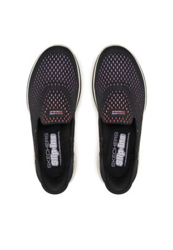 skechers - Skechers Półbuty 125211/BKMT Czarny. Kolor: czarny. Materiał: materiał