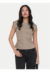 only - ONLY T-Shirt Marie 15372452 Szary Regular Fit. Kolor: szary. Materiał: bawełna #1