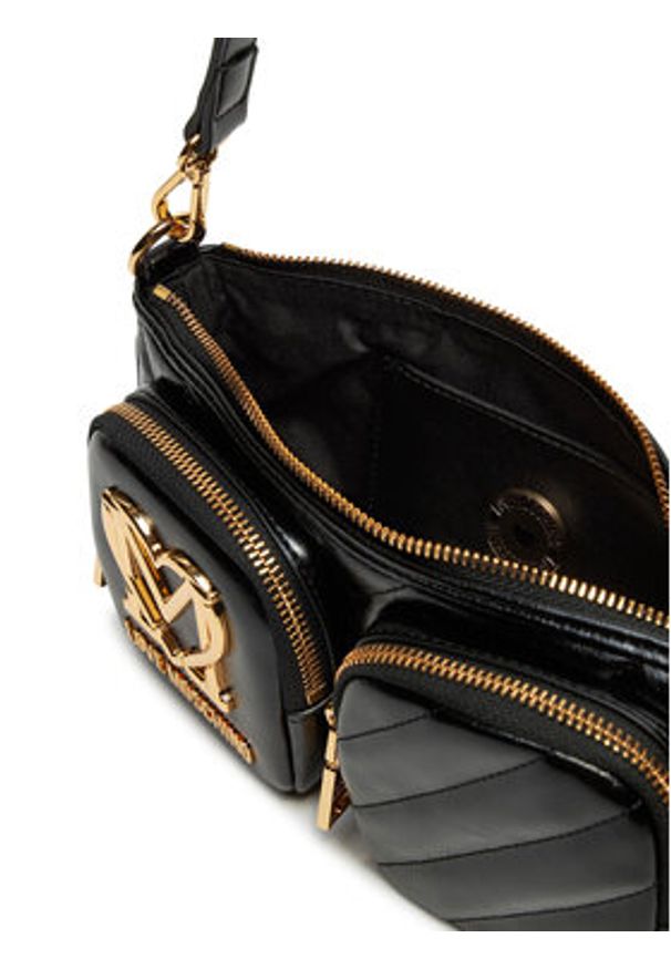 Love Moschino - LOVE MOSCHINO Torebka JC4324PP0LKM0000 Czarny. Kolor: czarny. Materiał: skórzane