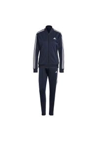 Adidas - Dres Essentials 3-Stripes. Kolor: biały, wielokolorowy, niebieski. Materiał: dresówka