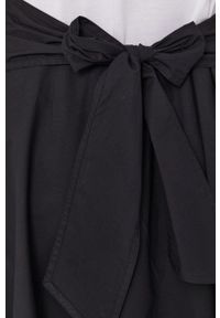 DKNY - Dkny - Sukienka. Kolor: czarny. Materiał: materiał. Długość rękawa: krótki rękaw. Typ sukienki: rozkloszowane, asymetryczne. Długość: midi #5