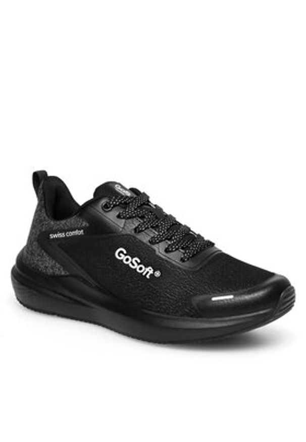 Go Soft Sneakersy WP-1234 Czarny. Kolor: czarny. Materiał: materiał