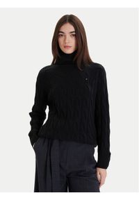 TOMMY HILFIGER - Tommy Hilfiger Golf WW0WW46791 Czarny Regular Fit. Typ kołnierza: golf. Kolor: czarny. Materiał: wełna #1