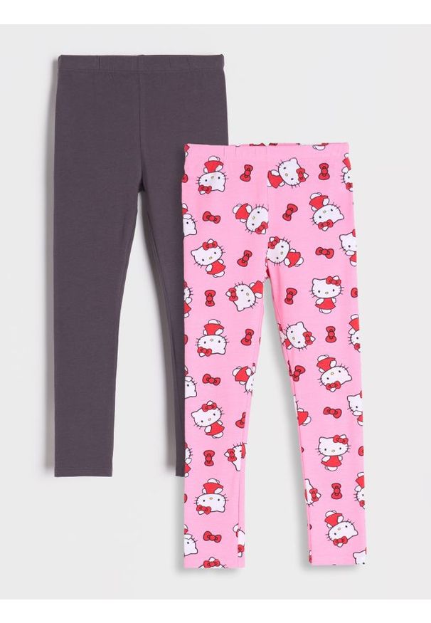 Sinsay - Legginsy Hello Kitty 2 pack - różowy. Kolor: różowy. Wzór: motyw z bajki