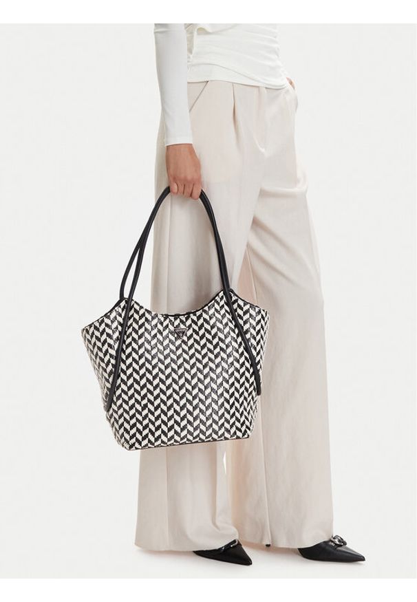 Guess Torebka Tessi HWWG76 91230 Czarny. Kolor: czarny. Materiał: skórzane