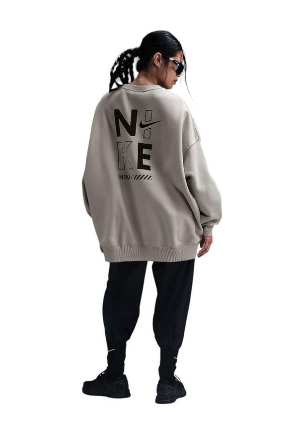 Bluza damska Nike Sportswear Oversized Crew-Neck. Kolor: szary