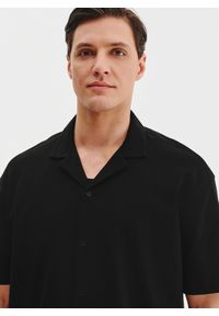 Pako Lorente - PAKO LORENTE - Koszula męska w kolorze czarnym z krótkim rękawem. Okazja: na co dzień. Kolor: czarny. Materiał: bawełna, elastan. Długość rękawa: krótki rękaw. Długość: krótkie. Sezon: lato. Styl: casual #8