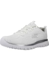 skechers - Buty sportowe Sneakersy damskie, Graceful - Get Connected. Kolor: biały. Materiał: materiał. Model: Skechers Sport. Sport: turystyka piesza