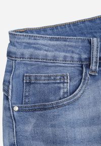 Born2be - Niebieskie Szerokie Jeansy z Bawełny z Wysokim Stanem Berinielle. Okazja: na co dzień. Stan: podwyższony. Kolor: niebieski. Styl: elegancki, klasyczny, casual #7