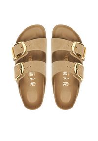 Birkenstock Klapki Arizona Big Buckle Hex 1030395 Brązowy. Kolor: brązowy. Materiał: skóra