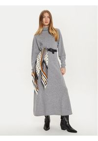 MAX&Co. Sukienka dzianinowa 2426326014200 Szary Regular Fit. Kolor: szary. Materiał: wełna