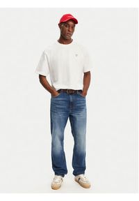 Guess Jeans T-Shirt M4YI46 K8FQ4 Biały Regular Fit. Kolor: biały. Materiał: bawełna
