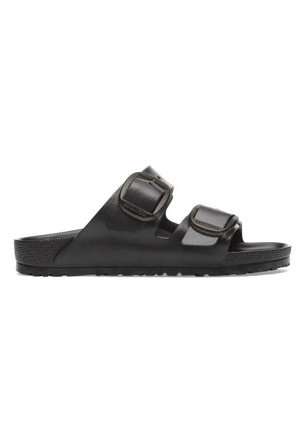 Birkenstock - BIRKENSTOCK Arizona Big Buckle EVA Black Klapki damskie. Okazja: na co dzień, na spacer, na plażę. Kolor: czarny. Materiał: materiał. Wzór: motyw zwierzęcy, jednolity. Sezon: lato. Styl: casual, elegancki