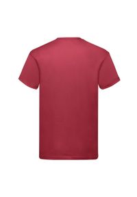 FRUIT OF THE LOOM - Oryginalna Bawełniana Koszulka Unisex Dla Dorosłych. Kolor: czerwony. Materiał: bawełna