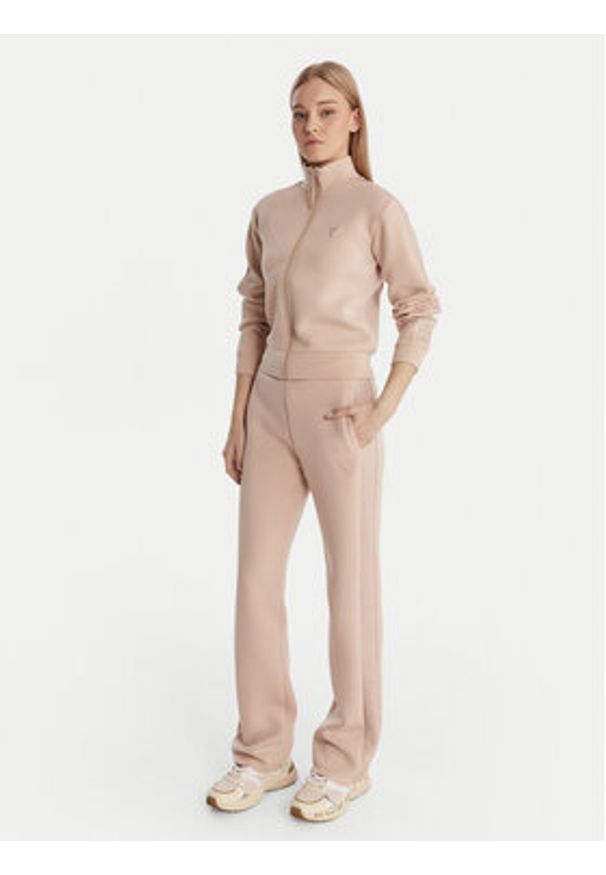 Guess Spodnie dresowe V3RB21 K7UW2 Beżowy Regular Fit. Kolor: beżowy. Materiał: syntetyk