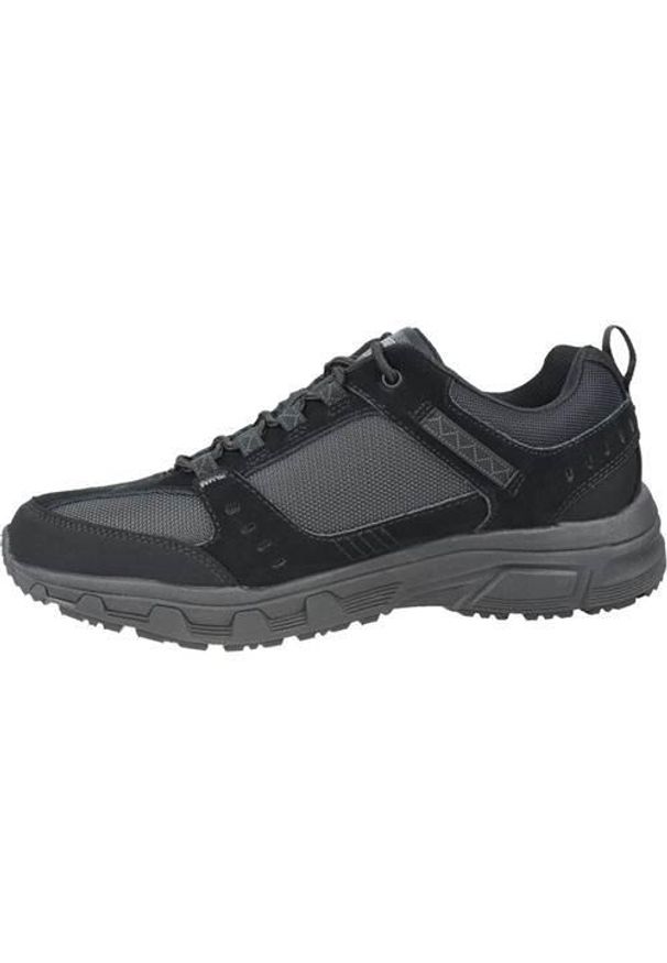 skechers - Buty trekkingowe męskie Skechers Oak Canyon. Kolor: brązowy, wielokolorowy, szary. Materiał: syntetyk, tkanina, skóra, materiał