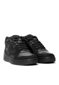Sneakersy skórzane męskie czarne Polo Ralph Lauren CRT MID. Kolor: czarny. Materiał: skóra