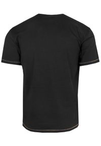 Pako Jeans - T-shirt Bawełniany Czarny z Krótkim Rękawem, Męski z Nadrukiem, U-neck -PAKO JEANS. Okazja: na co dzień. Kolor: czarny. Materiał: bawełna. Długość rękawa: krótki rękaw. Długość: krótkie. Wzór: nadruk. Styl: casual #2