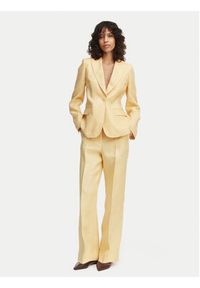 Weekend Max Mara Marynarka Nalut 2615041072 Żółty Regular Fit. Kolor: żółty. Materiał: len #4