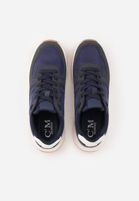 Born2be - Granatowe Buty Sportowe Sneakersy na Grubej Podeszwie Nerola. Okazja: na spacer, na co dzień. Kolor: niebieski. Materiał: jeans. Sport: turystyka piesza #3