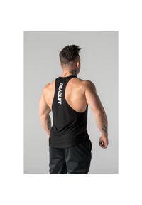 DEADLIFT - Tank top stringer męski Deadlift METALLIC czarny. Kolor: czarny